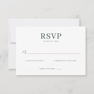 Elegante groene RSVP kaart