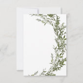 Elegante Groene Script RSVP Uitnodiging (Achterkant)