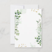Elegante Groene Script RSVP Uitnodiging (Achterkant)