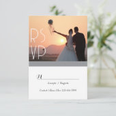 Elegante Groene Script RSVP Uitnodiging (Staand voorkant)