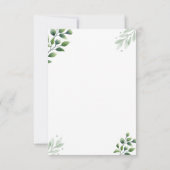Elegante Groene Script RSVP Uitnodiging (Achterkant)
