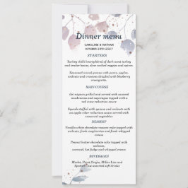 Elegante Groene Simpele Trouwmenu Kaart
