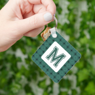 Elegante Groene Sleutelhanger met Monogram