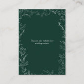 Elegante groene smaragden trouwdetails bijlage (Achterkant)