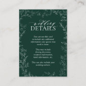 Elegante groene smaragden trouwdetails bijlage (Voorkant)