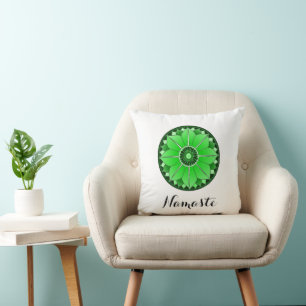 Elegante Groene Spirituele Mandala Namaste Kussen