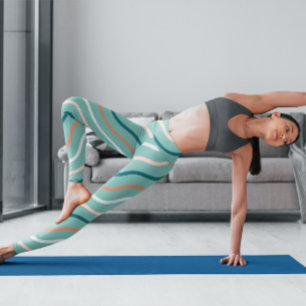 Elegante groene streep gym yoga damesleggings leggings