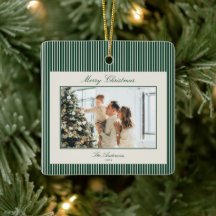 Elegante groene strepen Kerst foto