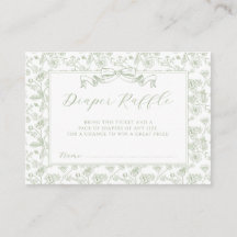 Elegante Groene Strik Antieke Bloem Luier Raffle