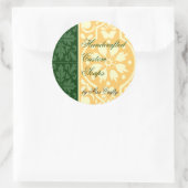 Elegante Groene Tan Custom Craft Labels (Tas)
