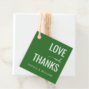Elegante Groene Typografische Groet Bedankjes Labels