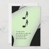 Elegante groene uitnodiging voor feestelijke geleg (Achterkant)