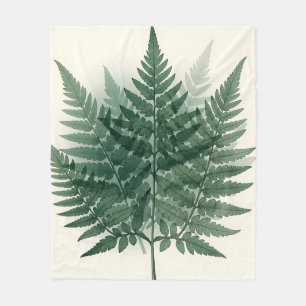 Elegante groene varenbladeren botanisch  fleece deken
