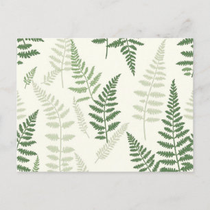 Elegante groene varens fronds patroon botanisch briefkaart