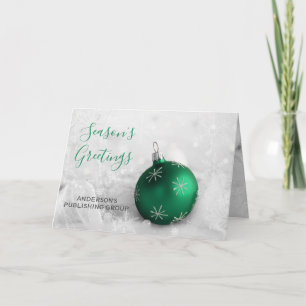 Elegante groene versiering Feestelijke bedrijfsvak Feestdagen Kaart