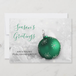 Elegante groene versiering Feestelijke bedrijfsvak Feestdagenkaart