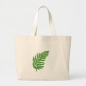 Elegante groene waterverf varens bos bladeren grote tote bag (Voorkant)