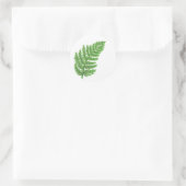 Elegante groene waterverf varens bos bladeren ronde sticker (Tas)