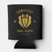 Elegante Groomsmen Gift Tuxedo Custom Monogram Blikjeskoeler (Achterkant)