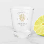 Elegante Groomsmen Gift Tuxedo Custom Monogram Shot Glas (Achterkant)