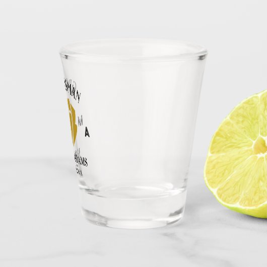 Elegante Groomsmen Gift Tuxedo Custom Monogram Shot Glas (Rechts)