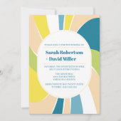 Elegante Groovy Abstract Waves Bruiloft Uitnodigin Kaart (Voorkant)