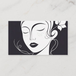 Elegante Groovy Floral Modern - trendy tweepersoon Visitekaartje