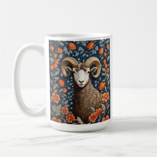 Elegante grote hoorn schapen William Morris geïnsp Koffiemok