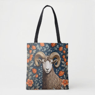 Elegante Grote Hoornschaap William Morris Geïnspir Draagtas