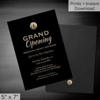 Elegante Grote Openingsuitnodiging Kaart