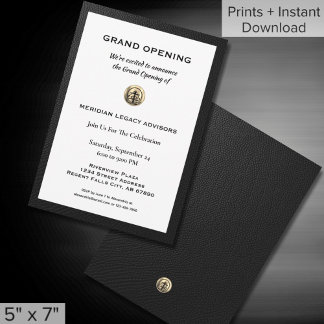 Elegante Grote Openingsuitnodiging Kaart
