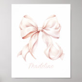 Elegante grote roze boog naam kwekerij print (Voorkant)