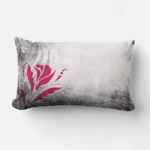 Elegante Grunge Roze Bloemen Home Decor Lumbar Kussen