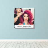 Elegante Haarsalon Aangepaste Naam Canvas Print (Insitu (Houten vloer))