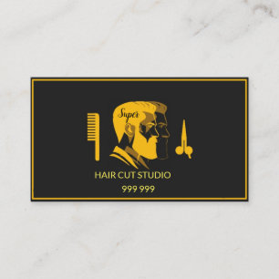 Elegante haarsnijstudio visitekaartje