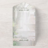 Elegante hacienda & witte duiven Mexicaanse bruilo All In One Uitnodiging (Buitenkant)