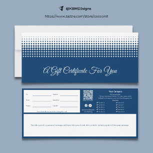 Elegante Half Tone Patroon Gift Certificaat