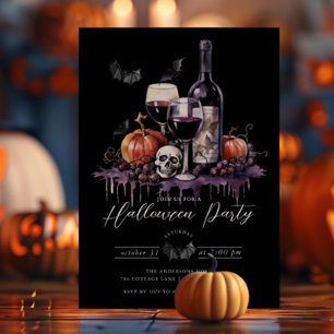 Elegante Halloween cocktail party Kaart