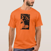 Elegante  Halloween dame met masker T-shirt (Voorkant)