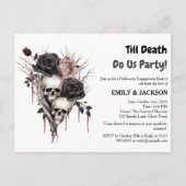 Elegante Halloween verlovingsfeest uitnodiging (Voorkant)