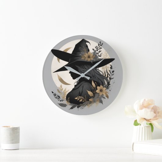 Elegante Halloween Witch 3 grote wandklok Grote Klok (Huis)