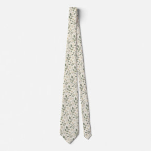 Elegante halsdoek met botanisch bladpatroon stropdas