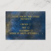 Elegante Halve Maan Celestial: Blauw & Goud Informatiekaartje (Achterkant)