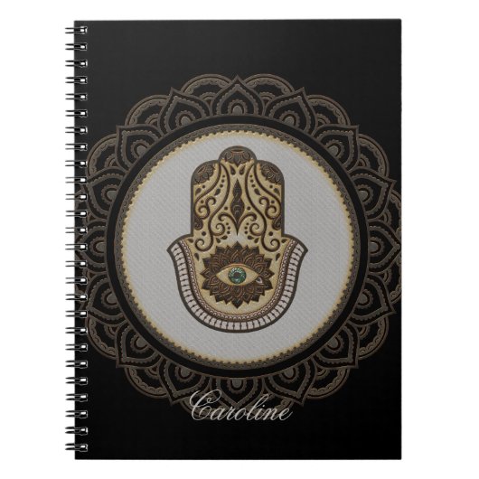 Elegante hamsa hand notitieboek (Voorkant)