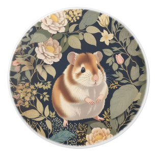 Elegante Hamster William Morris Geïnspireerd Bloem Keramische Knop