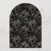 Elegante Hand Getrokken Botanische Monogram Trouwb Kaart (Achterkant)