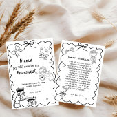 Elegante Hand Getrokken Bruidsmeisje Voorstel Kaar Kaart