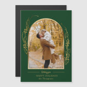 Elegante hand getrokken gouden Holly Arch foto (Voorkant / Achterkant)