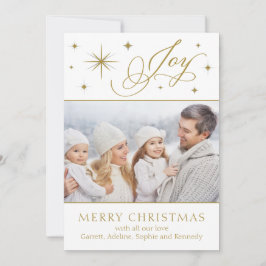 Elegante Hand Scripted Joy Christmas Kaart