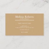 Elegante handgemaakte sieraden of sieraden ontwerp visitekaartje (Achterkant)